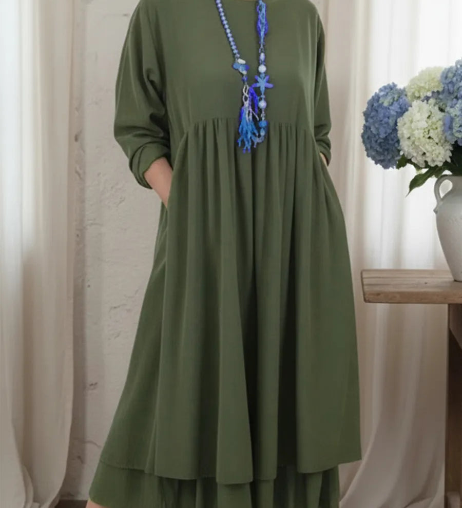 Emília – Könnyed Elegáns Midi Ruha