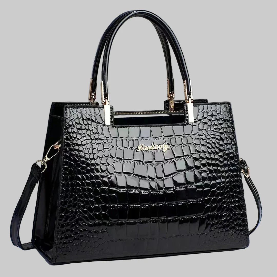 Erain - Fényes krokodilbőr táska