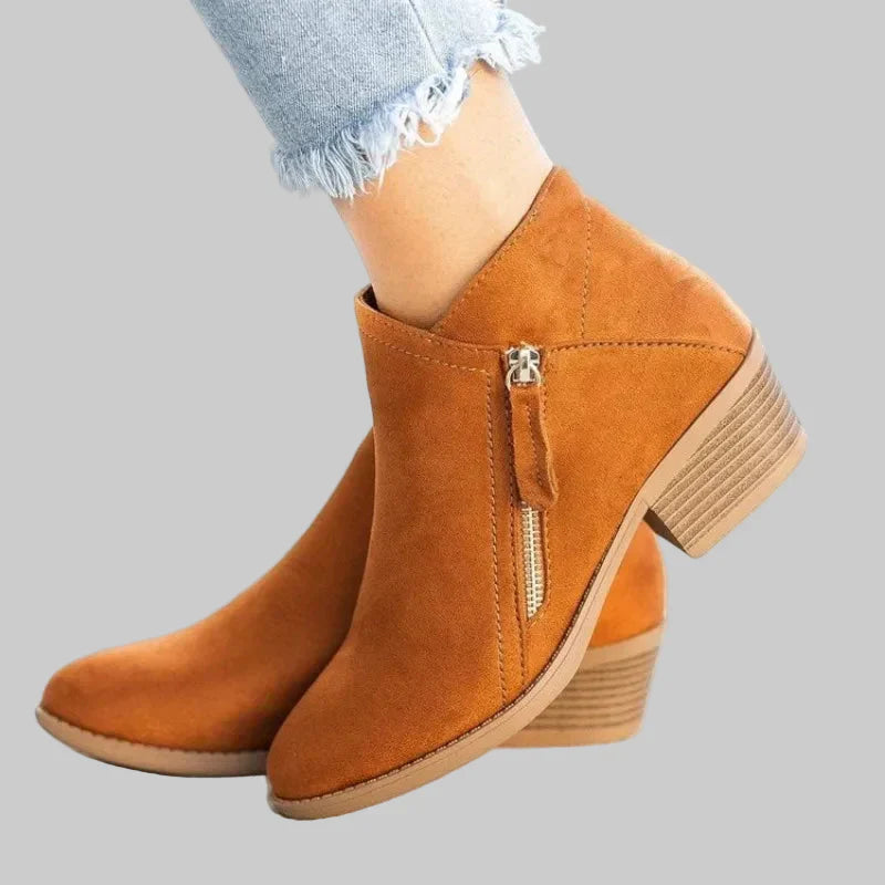 Prémium ortopéd bőr csizmák sarkakkal a télre