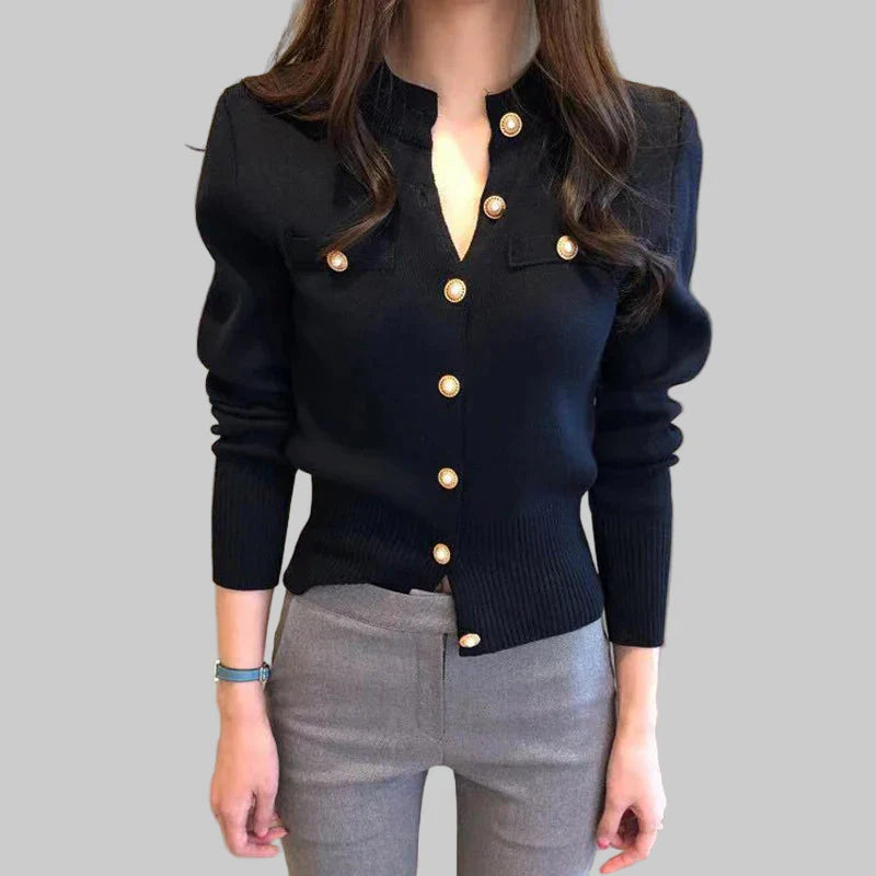 Elena - Rövid kabát gyöngygombokkal