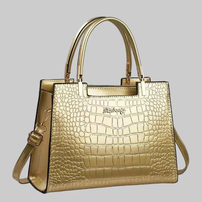 Erain - Fényes krokodilbőr táska