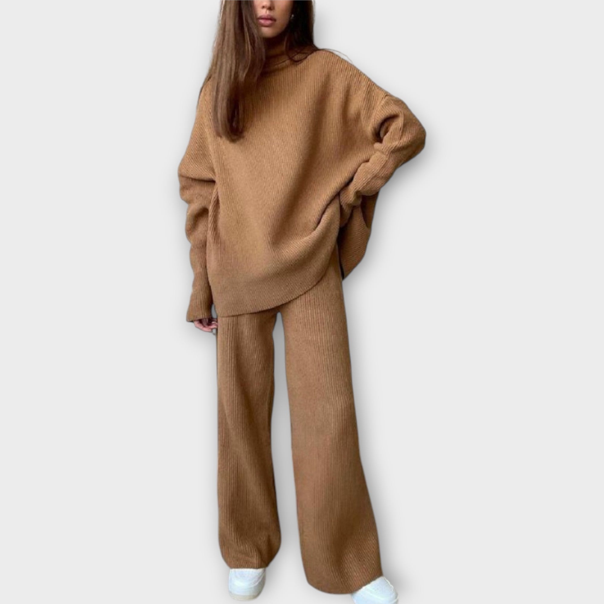 Kötött Szett Laza Vonallal és Minimalista Dizájnnal